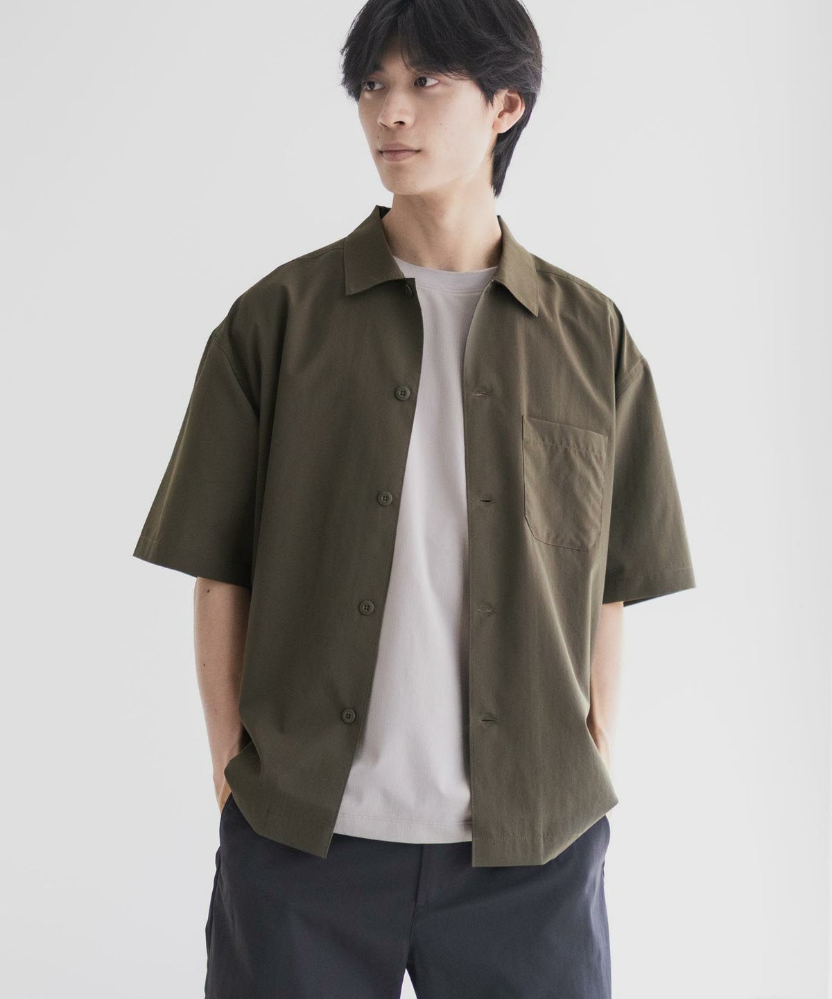 NAVY KAZETOSU メッシュ半袖シャツ メンズ