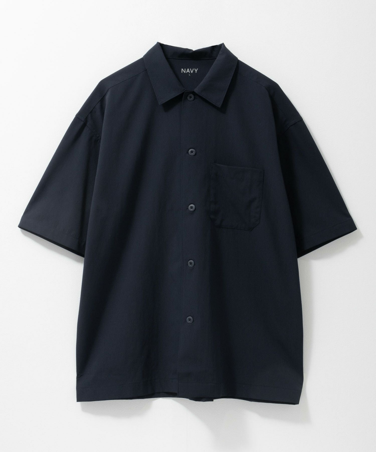 90番 メッシュシャツ 黒 紺 NAVY KAZETOSU メッシュ半袖シャツ メンズ