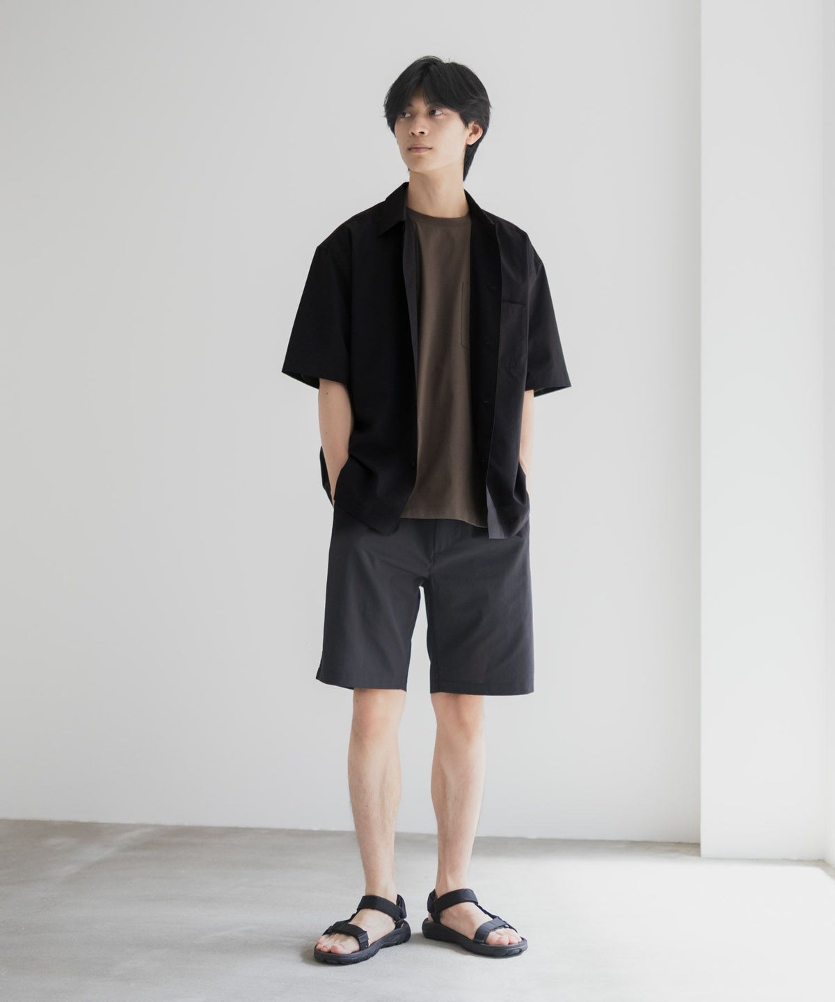 NAVY KAZETOSU メッシュ半袖シャツ メンズ