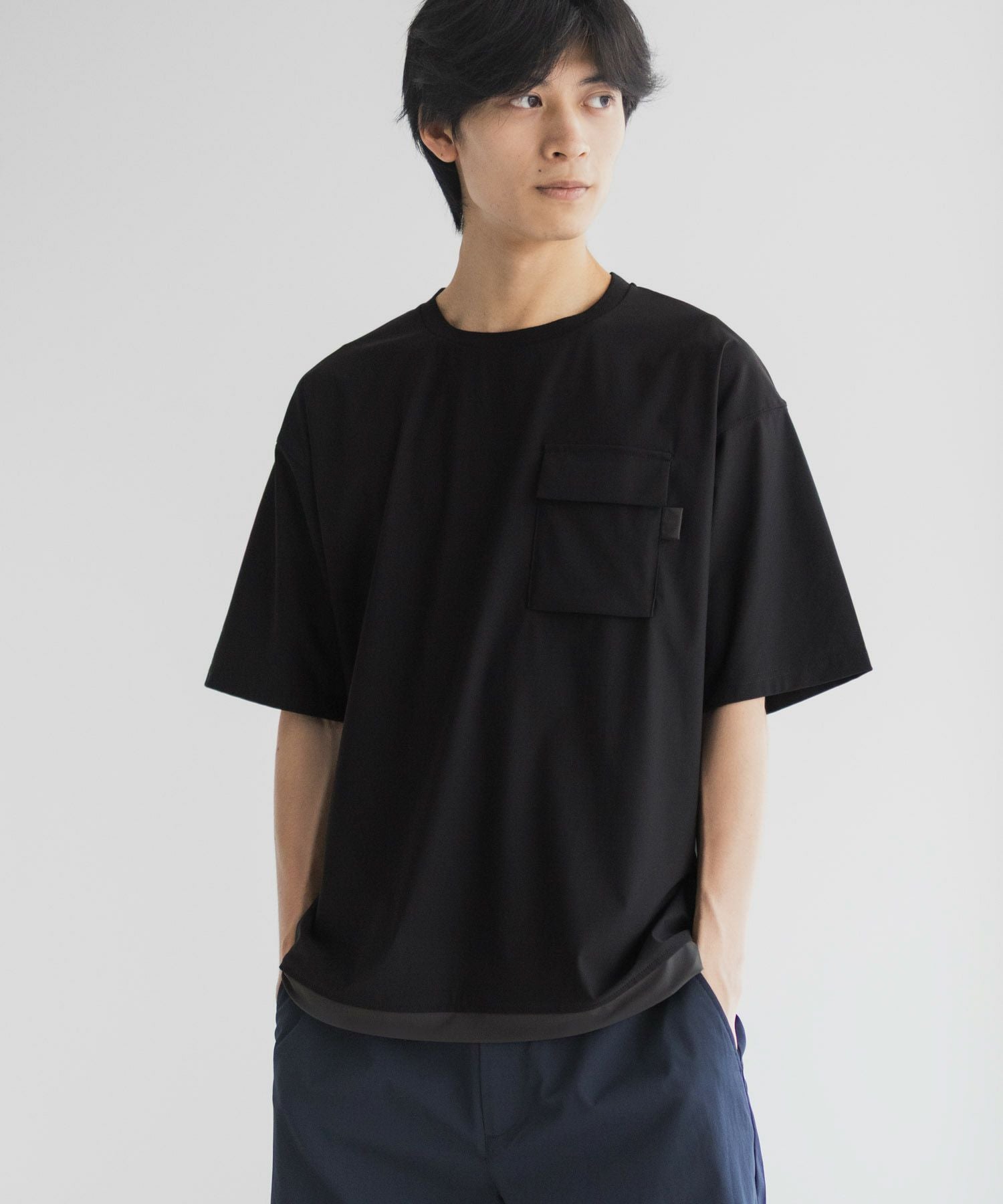 NAVY SARARI 極冷Tシャツ メンズ