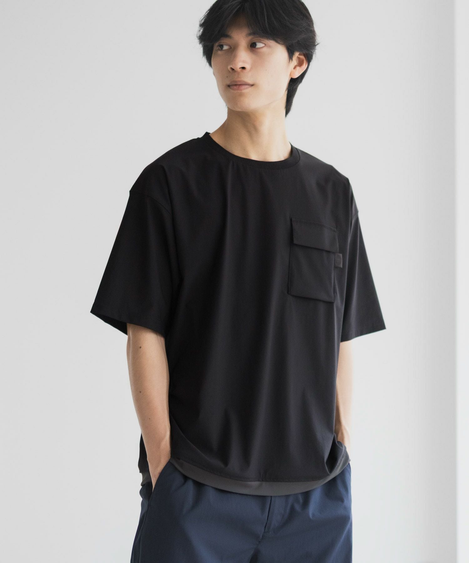 NAVY SARARI 極冷Tシャツ メンズ