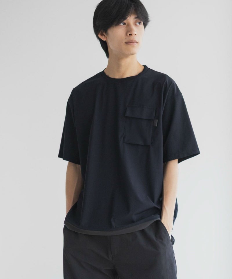 NAVY SARARI 極冷Tシャツ メンズ メール便 対応商品商品画像-15