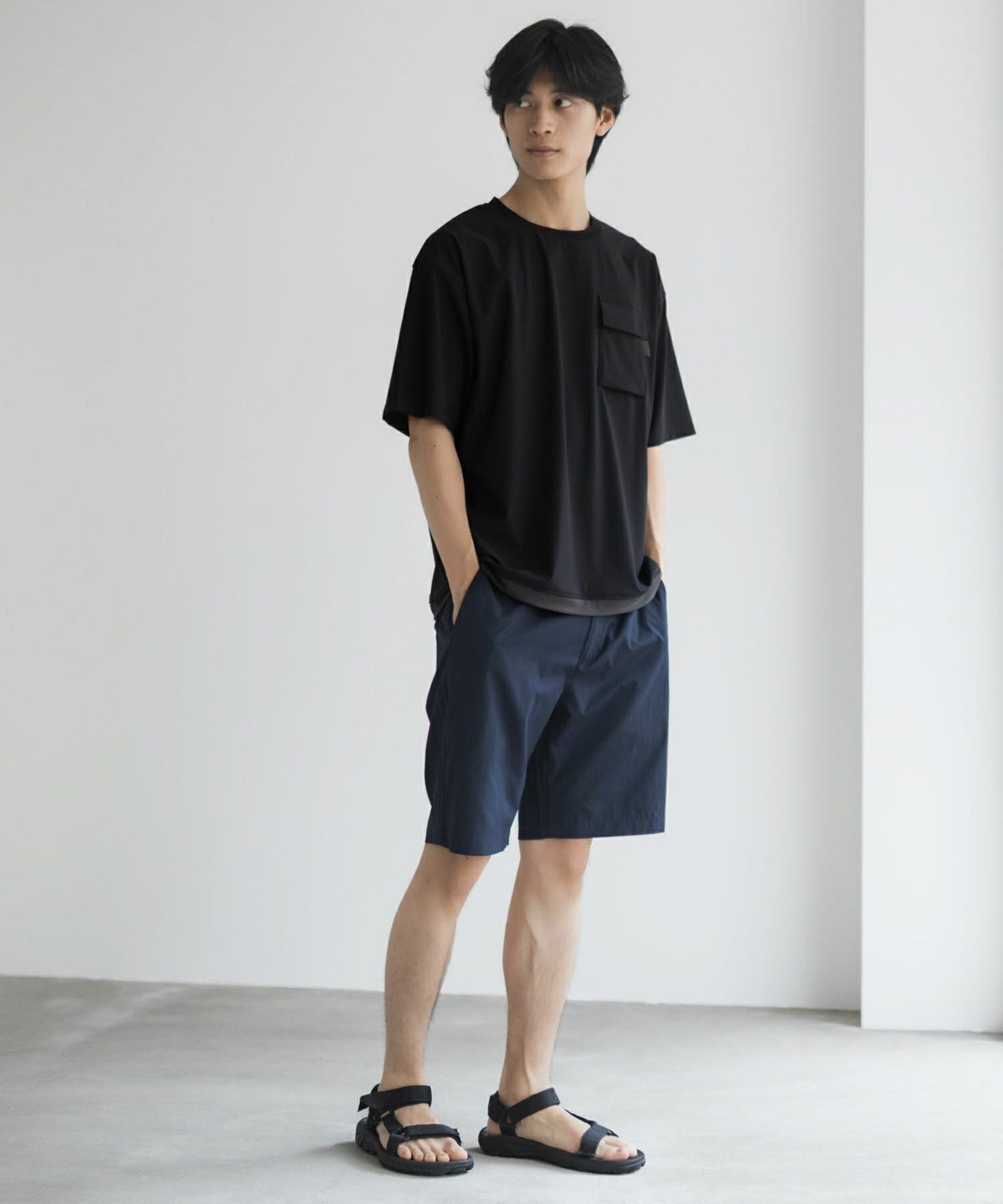 NAVY SARARI 極冷Tシャツ メンズ ネコポス 対応商品