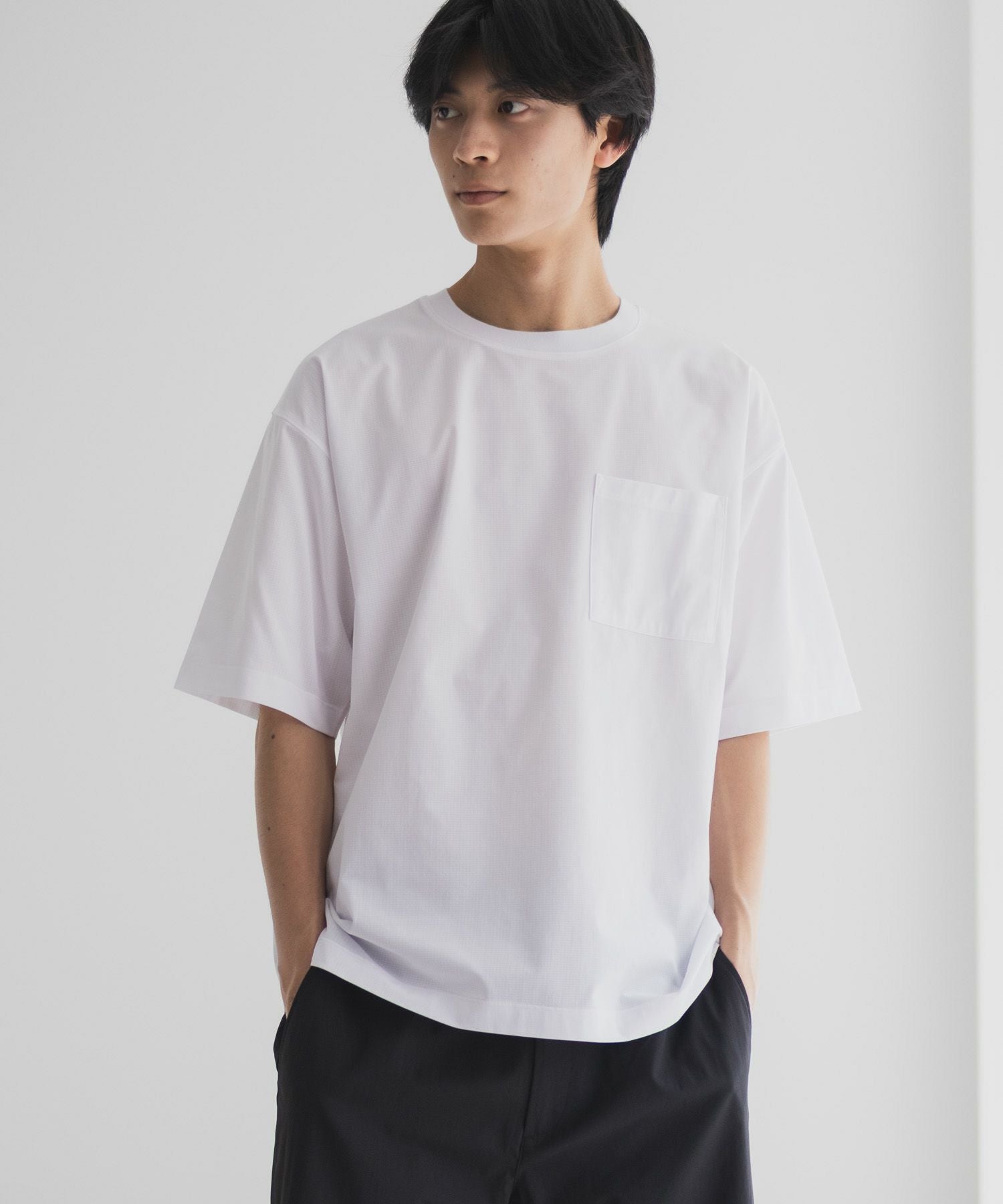 NAVY KAZETOSU メッシュクルーネックTシャツ メンズ