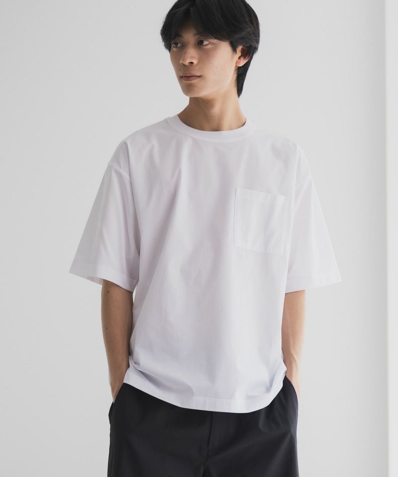 NAVY  KAZETOSU メッシュクルーネックTシャツ メンズ メール便 対応商品商品画像-2