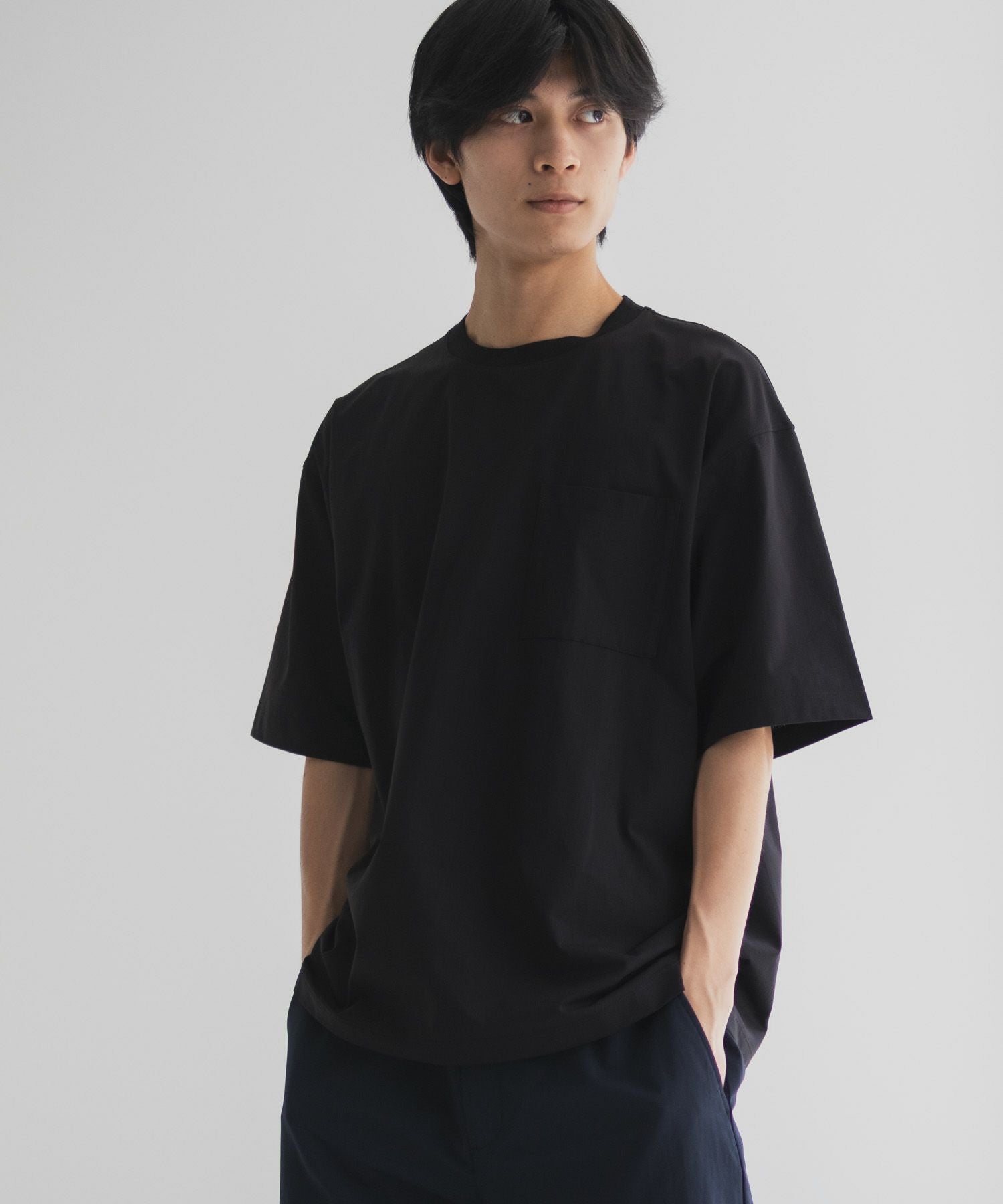 NAVY KAZETOSU メッシュクルーネックTシャツ メンズ