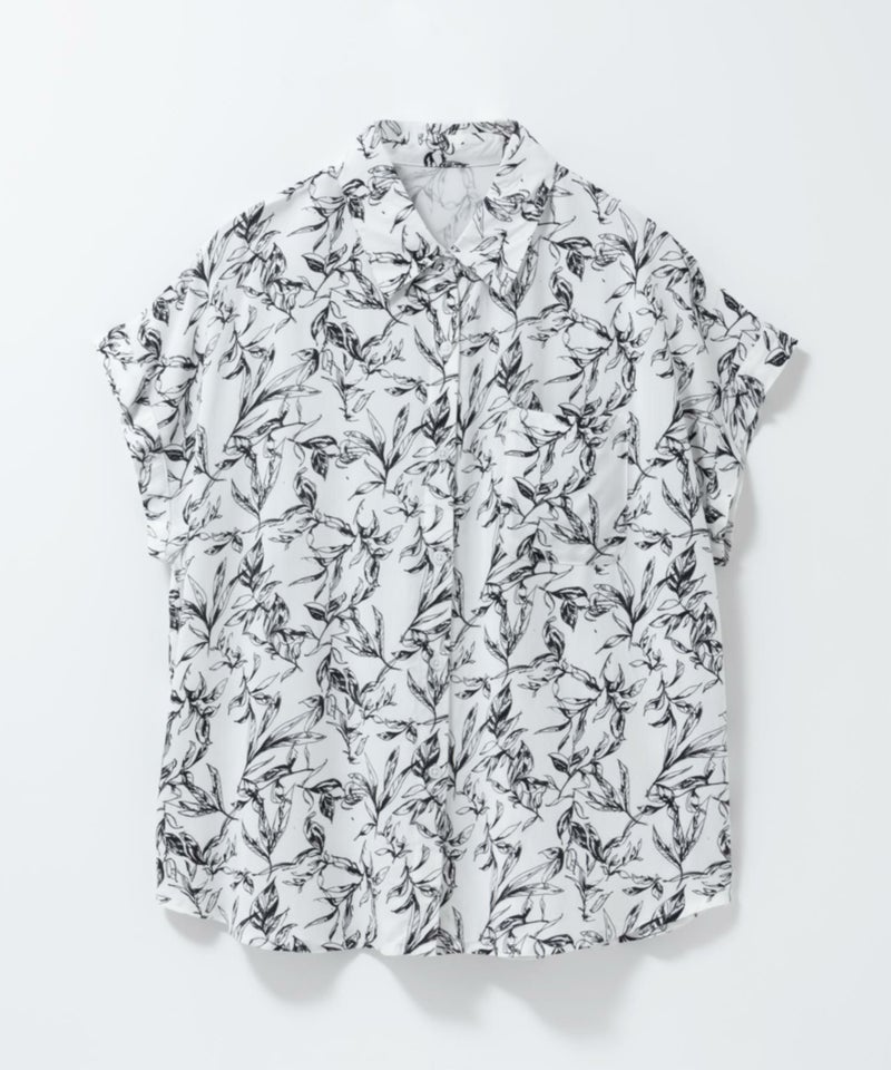 Howdy Marie  インドファブリック 前開きフレンチスリーブシャツ レディース商品画像-18