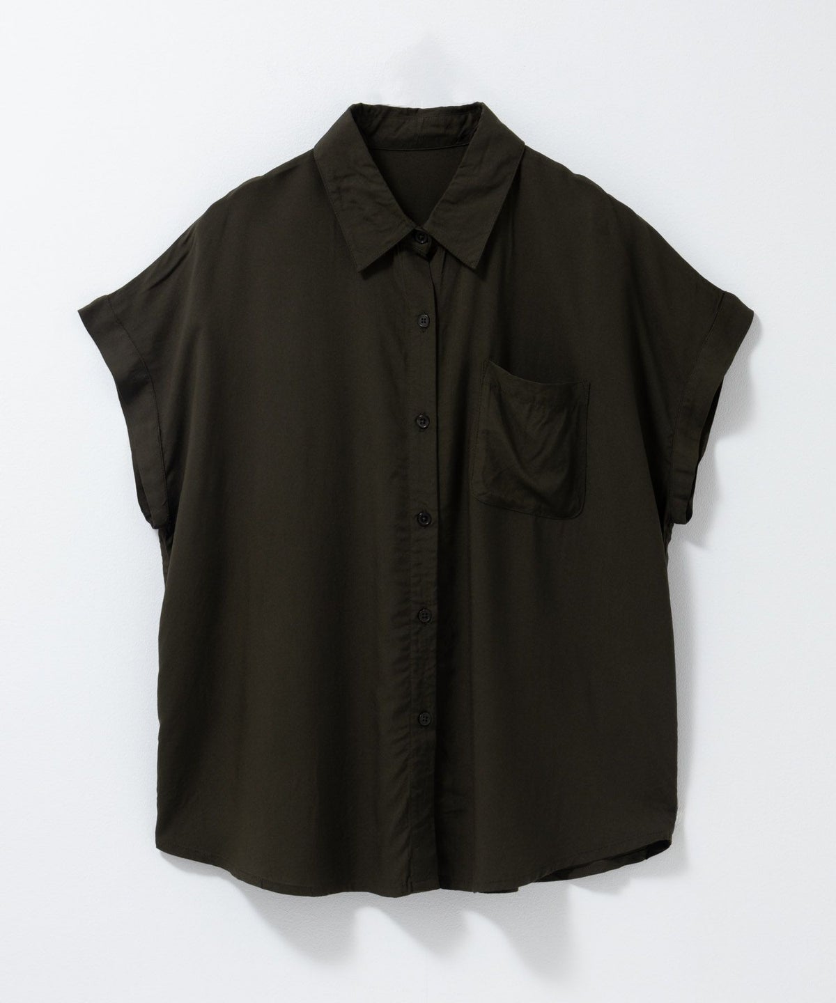 Howdy Marie インドファブリック 前開きフレンチスリーブシャツ レディース