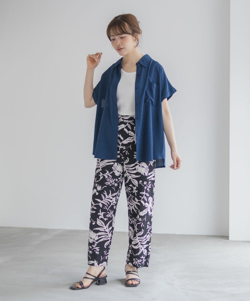 Howdy Marie  インドファブリック 前開きフレンチスリーブシャツ レディース商品画像-27