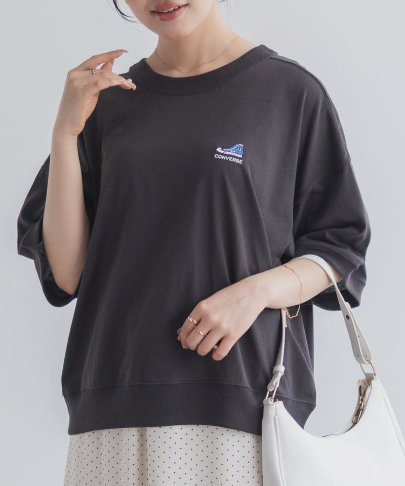 CONVERSE ワンポイントシューズTシャツ レディース メール便 対応商品商品画像-1