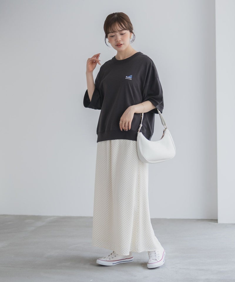 CONVERSE ワンポイントシューズTシャツ レディース メール便 対応商品商品画像-9