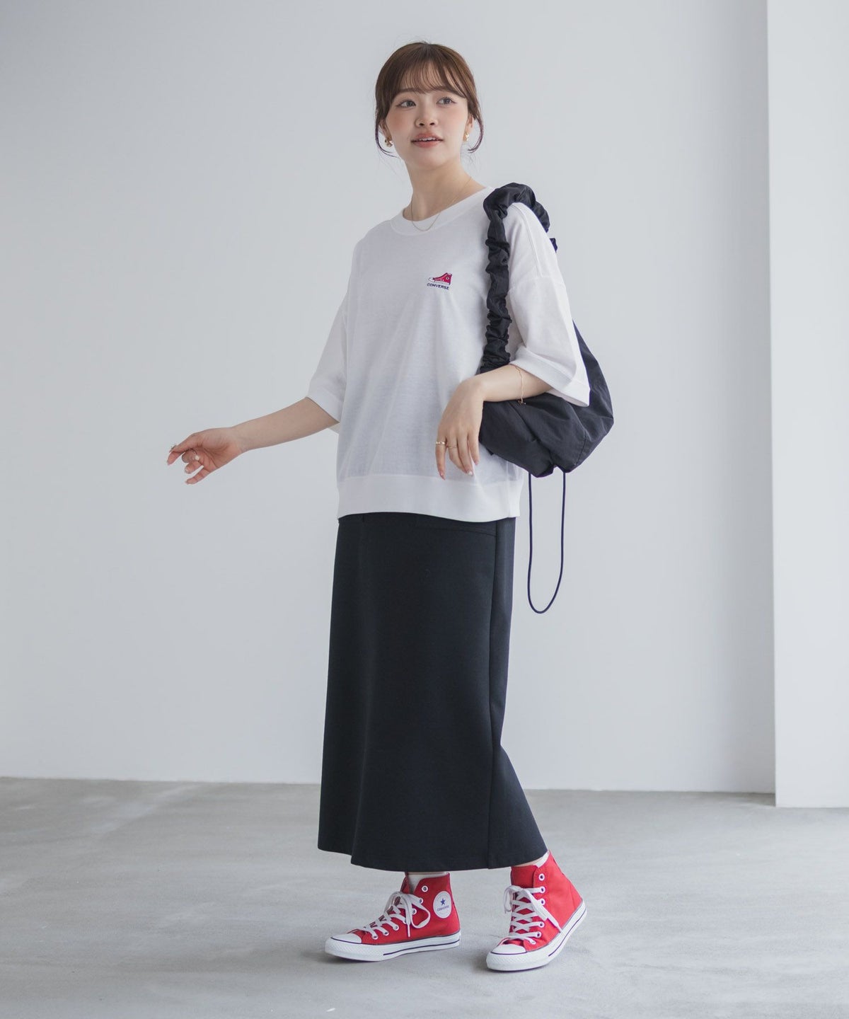 CONVERSE ワンポイントシューズTシャツ レディース ネコポス 対応商品