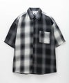 RED CAP GIRL  ルーズサイズバックイラストオンブレーチェック半袖シャツ メンズ商品サムネイル-5
