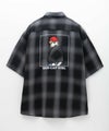 RED CAP GIRL  ルーズサイズバックイラストオンブレーチェック半袖シャツ メンズ商品サムネイル-8