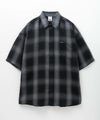 RED CAP GIRL ルーズサイズバックイラストオンブレーチェック半袖シャツ メンズ商品サムネイル-9