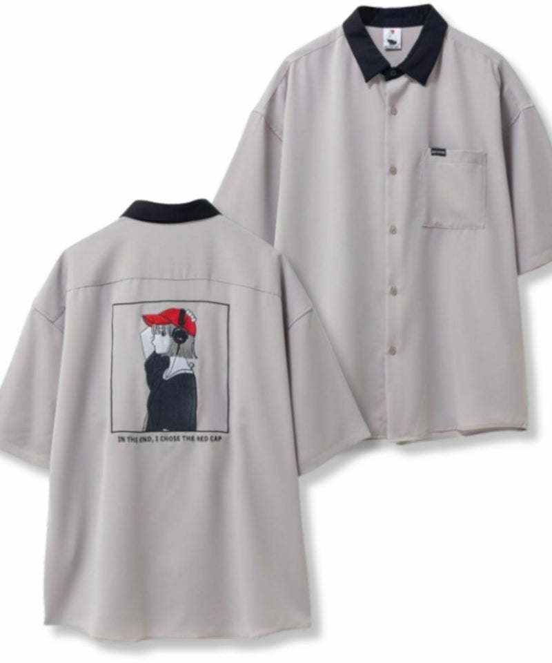 RED CAP GIRL ルーズサイズバック刺繍クレリック半袖シャツ メンズ商品画像-3