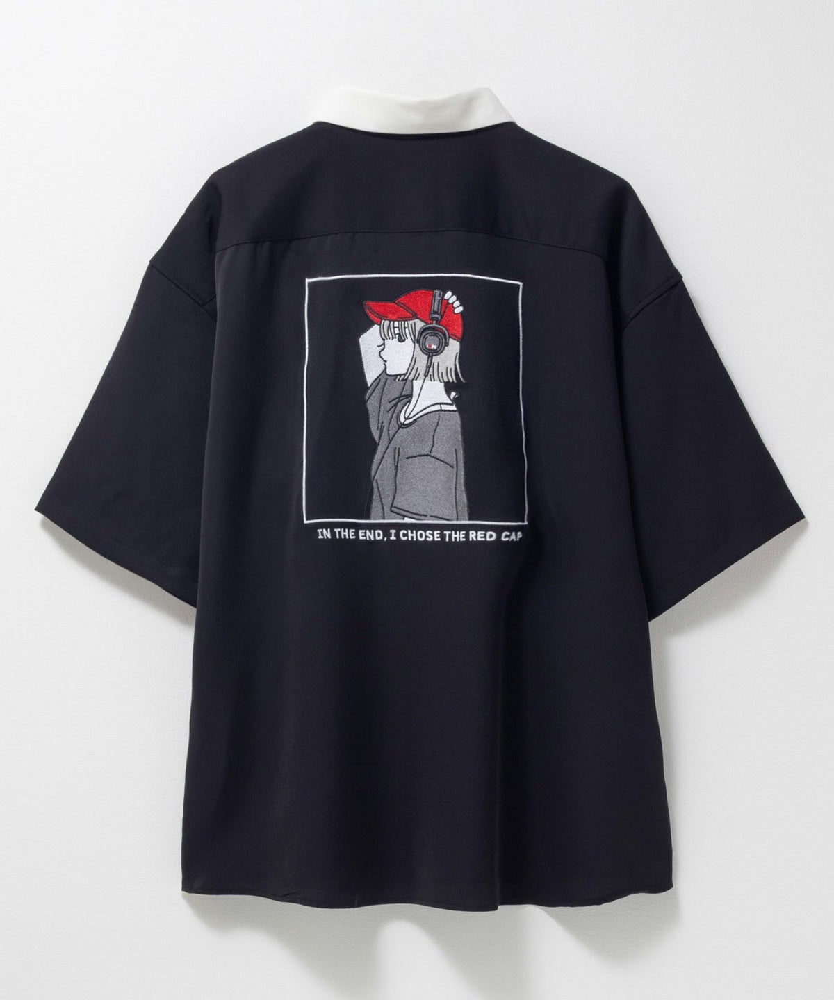 RED CAP GIRL ルーズサイズバック刺繍クレリック半袖シャツ メンズ