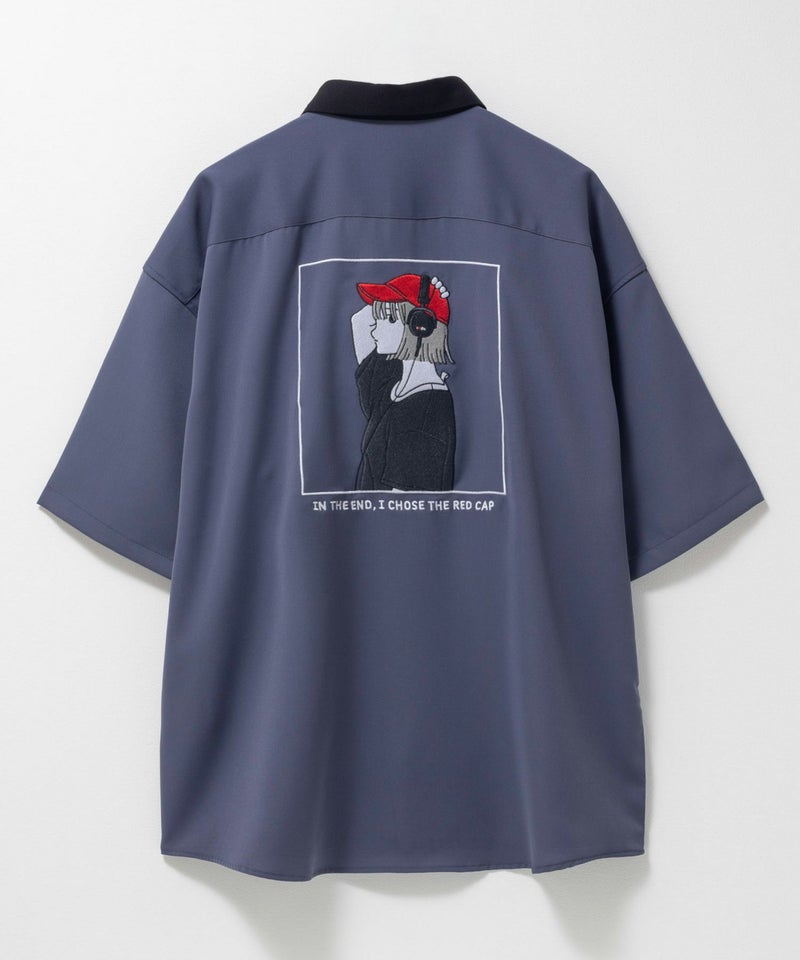 RED CAP GIRL ルーズサイズバック刺繍クレリック半袖シャツ メンズ商品画像-6