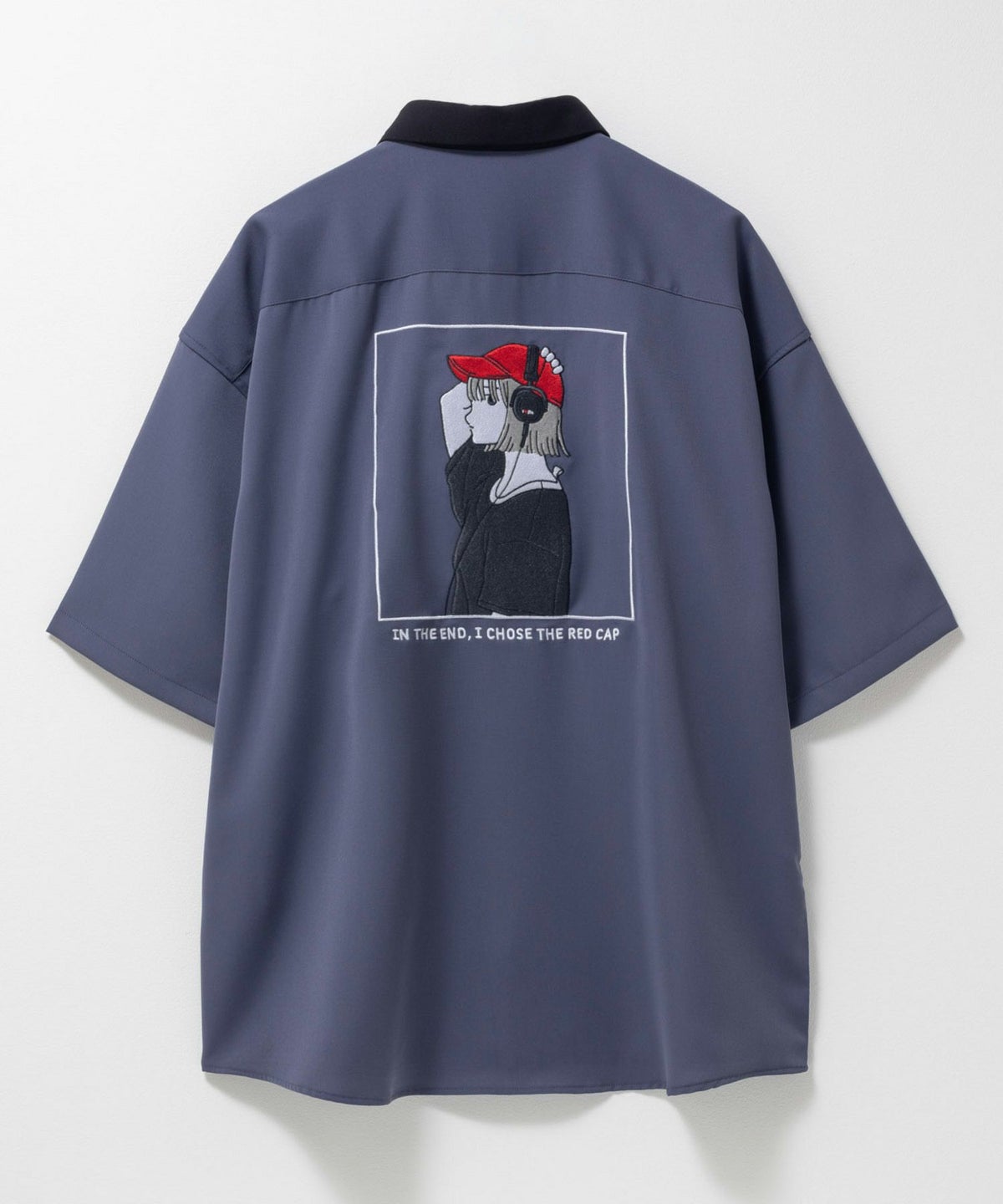 RED CAP GIRL ルーズサイズバック刺繍クレリック半袖シャツ メンズ