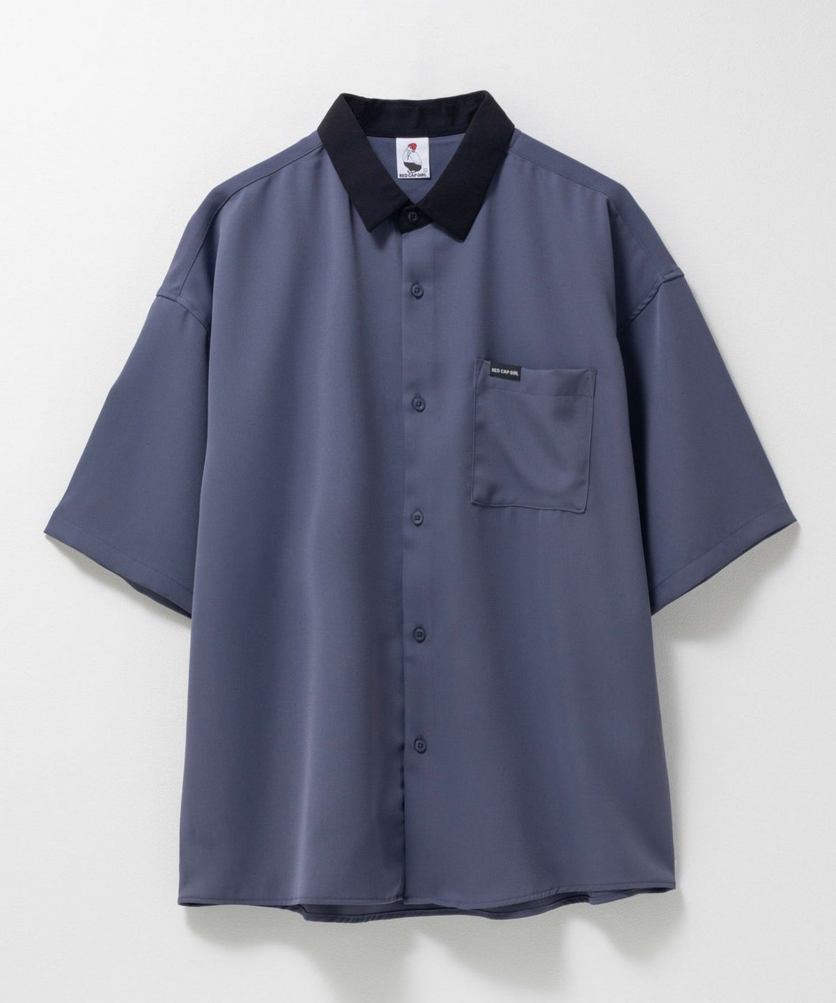 RED CAP GIRL ルーズサイズバック刺繍クレリック半袖シャツ メンズ