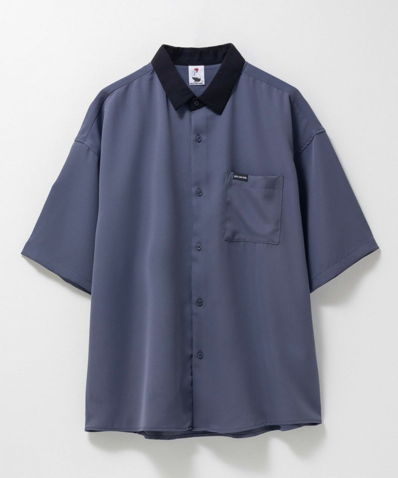 RED CAP GIRL  ルーズサイズバック刺繍クレリック半袖シャツ メンズ商品画像-7