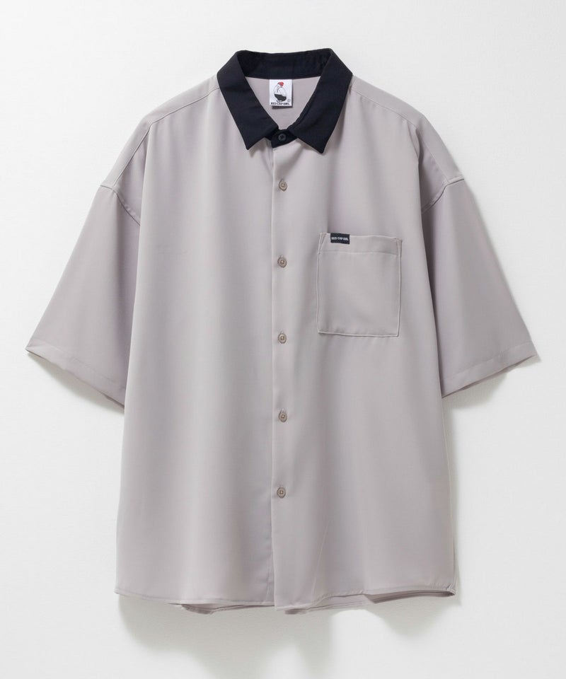 RED CAP GIRL  ルーズサイズバック刺繍クレリック半袖シャツ メンズ商品画像-9