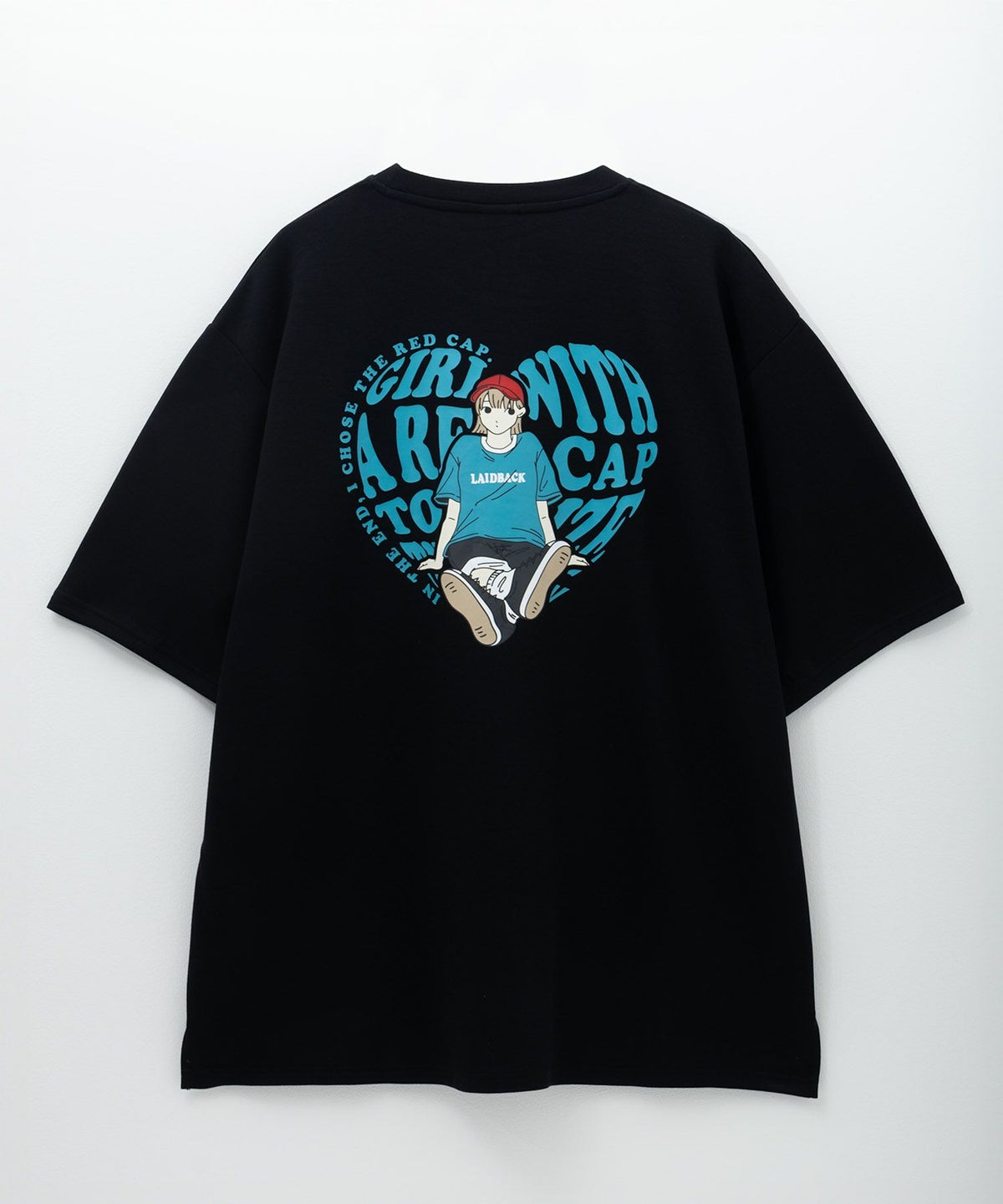 RED CAP GIRL ポンチ素材バックプリントTシャツ メンズ ネコポス 対応商品