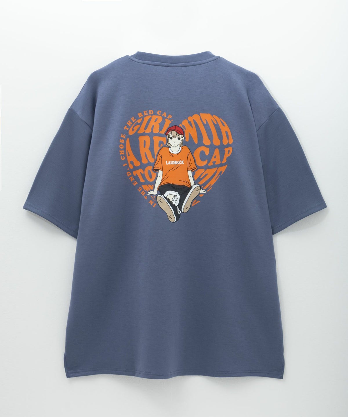 RED CAP GIRL ポンチ素材バックプリントTシャツ メンズ ネコポス 対応商品