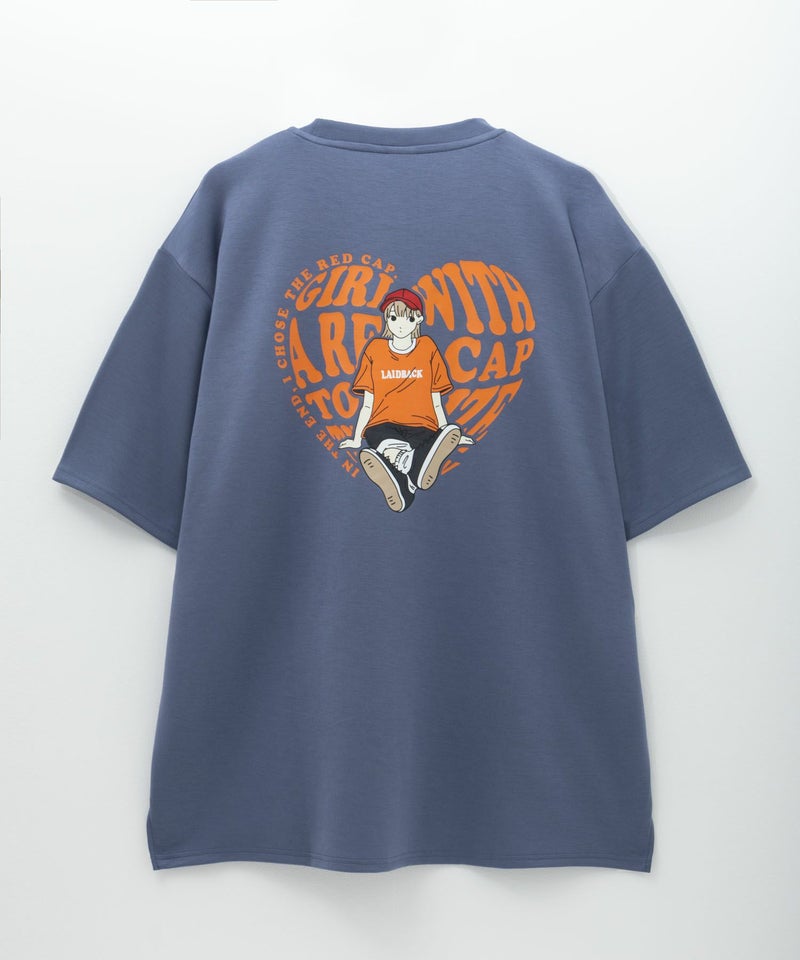 RED CAP GIRL  ポンチ素材バックプリントTシャツ メンズ メール便 対応商品商品画像-11