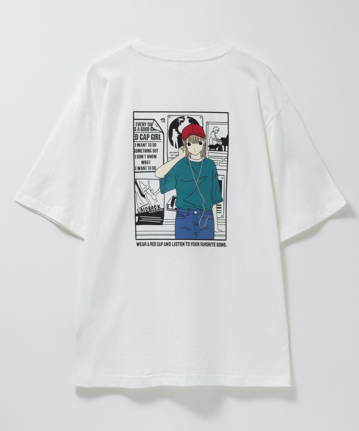 RED CAP GIRL 天竺バックプリントTシャツ メンズ ネコポス 対応商品