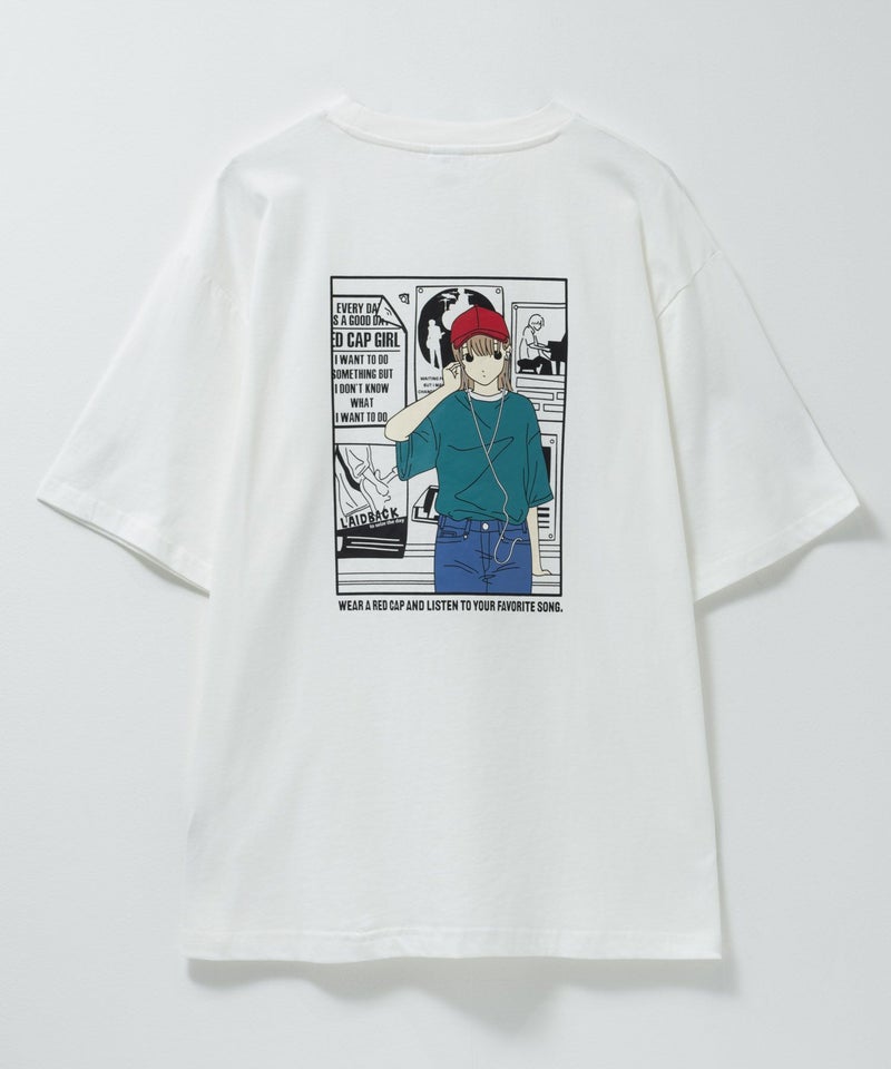 RED CAP GIRL  天竺バックプリントTシャツ メンズ メール便 対応商品商品画像-6