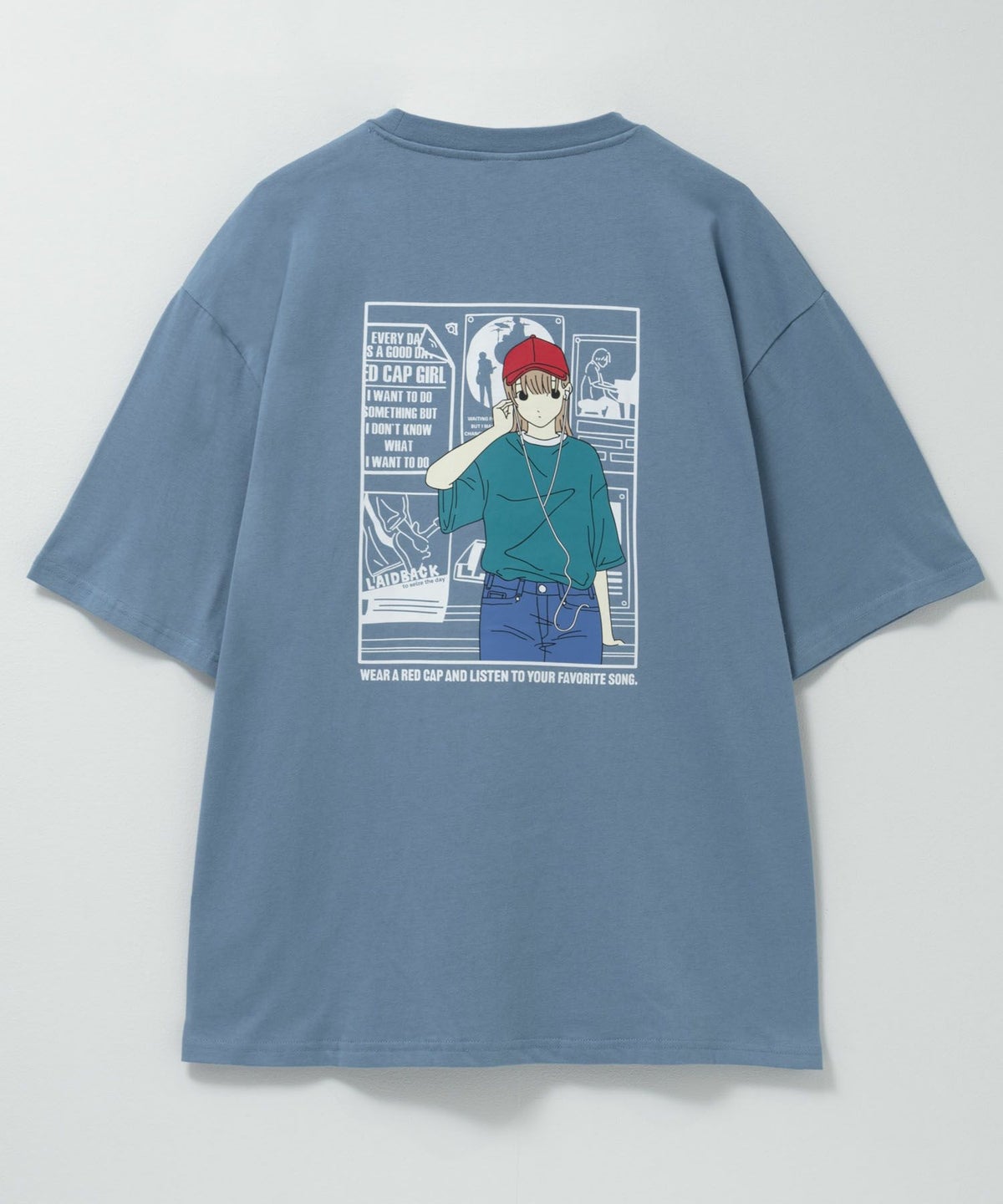 RED CAP GIRL 天竺バックプリントTシャツ メンズ ネコポス 対応商品