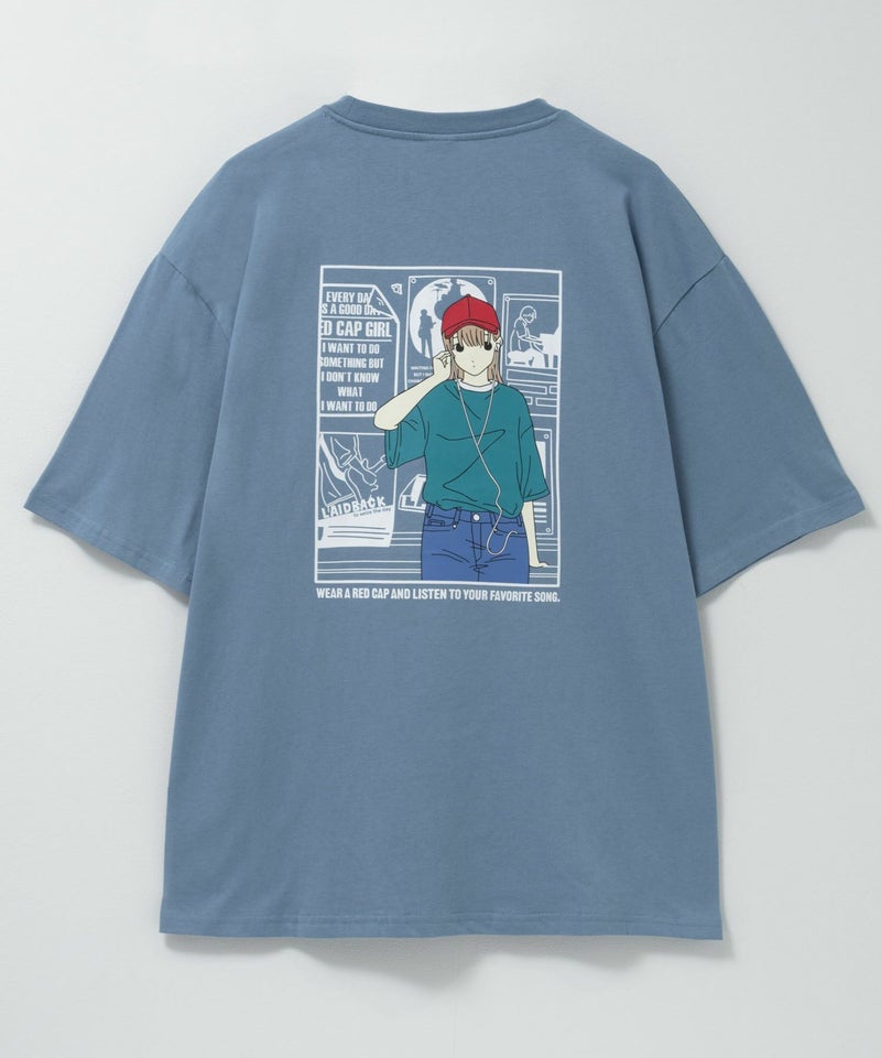 RED CAP GIRL  天竺バックプリントTシャツ メンズ メール便 対応商品商品画像-14