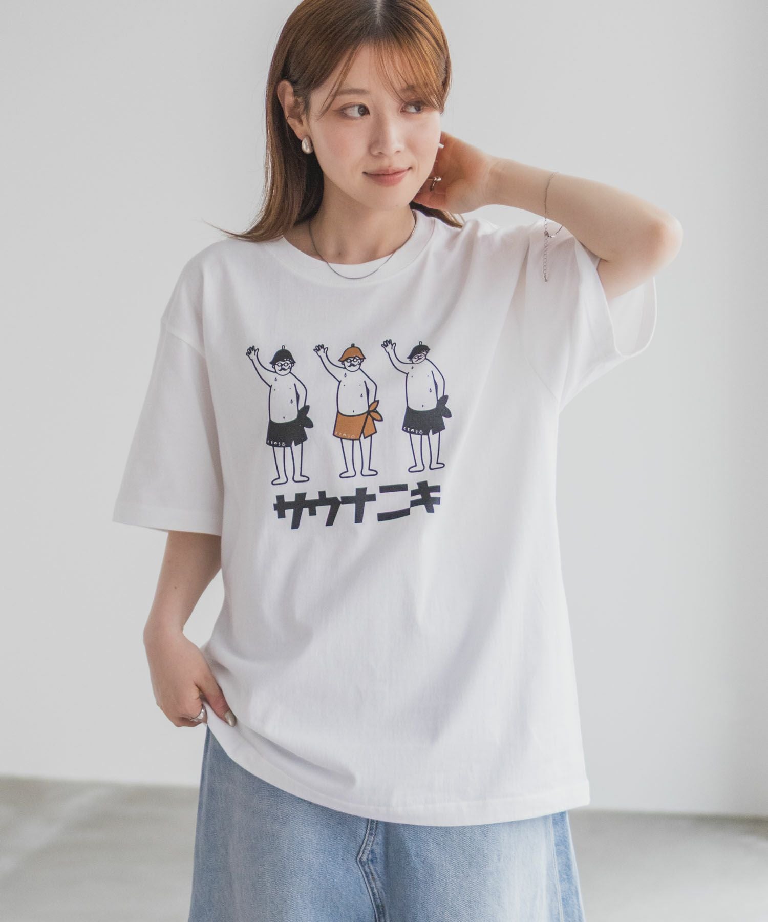 サウナニキオーバーサイズTシャツ メンズ