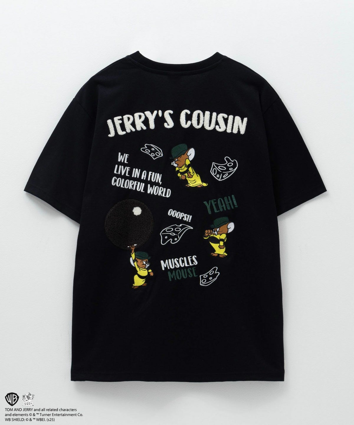Tom and Jerry マッスルズバックサガラ刺繍Tシャツ メンズ ネコポス 対応商品