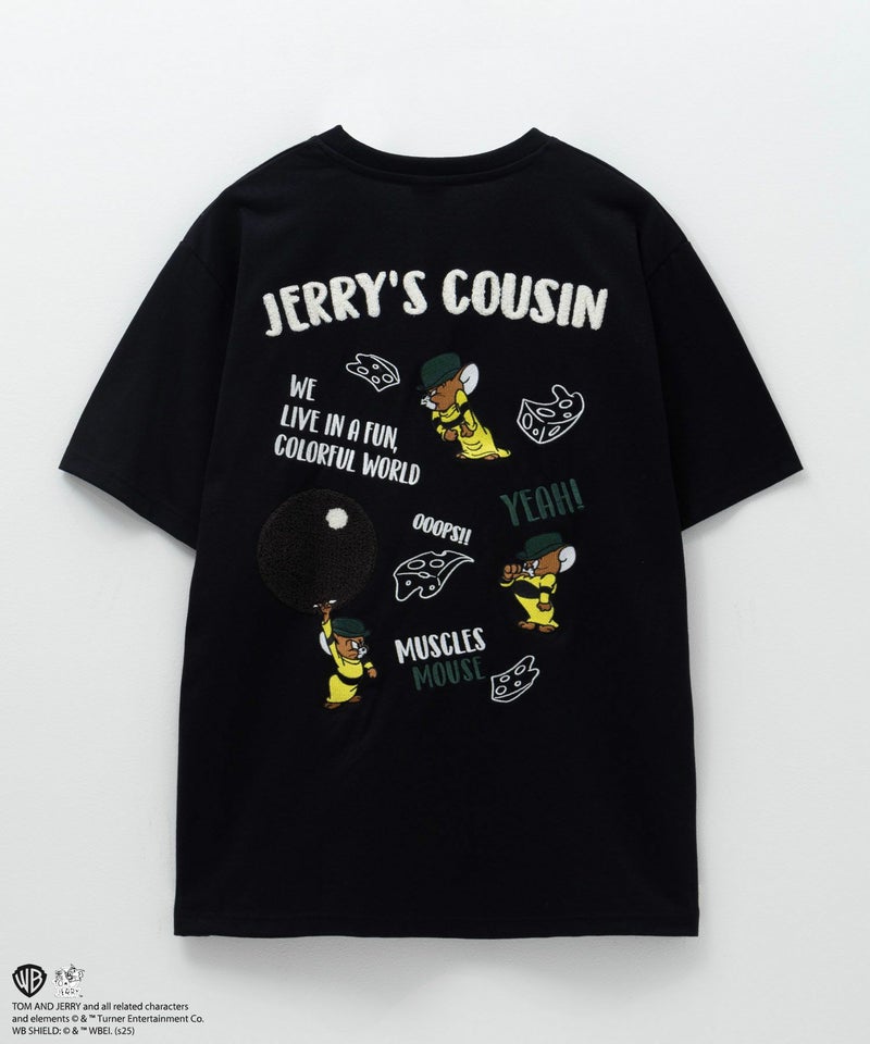 Tom and Jerry マッスルズバックサガラ刺繍Tシャツ メンズ メール便 対応商品商品画像-3