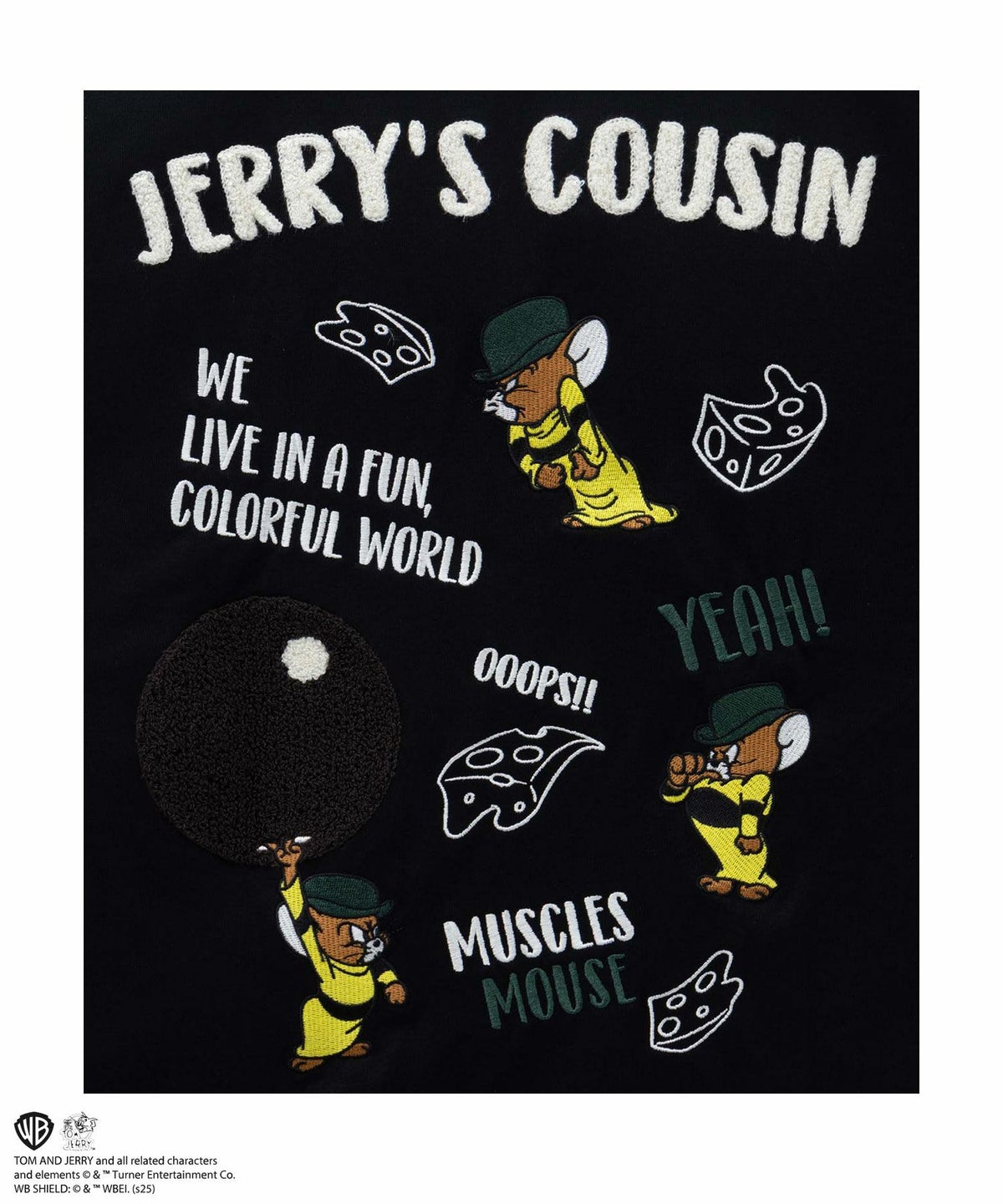Tom and Jerry マッスルズバックサガラ刺繍Tシャツ メンズ ネコポス 対応商品