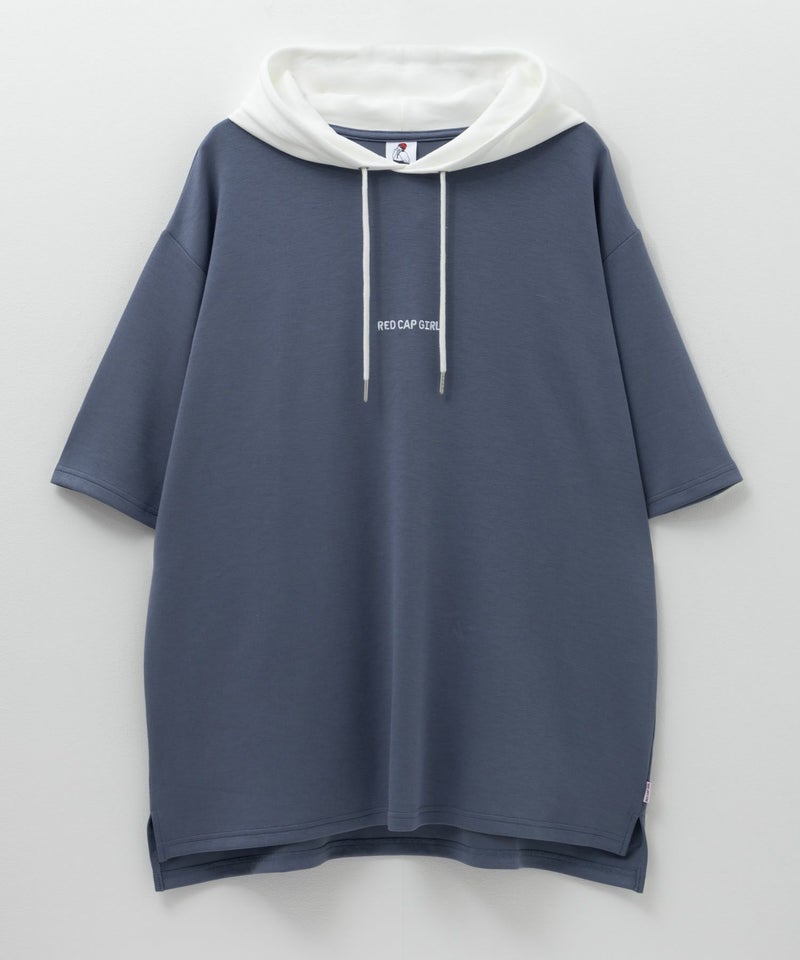 RED CAP GIRL ポンチ素材バックプリントフードTシャツ メンズ商品画像-5
