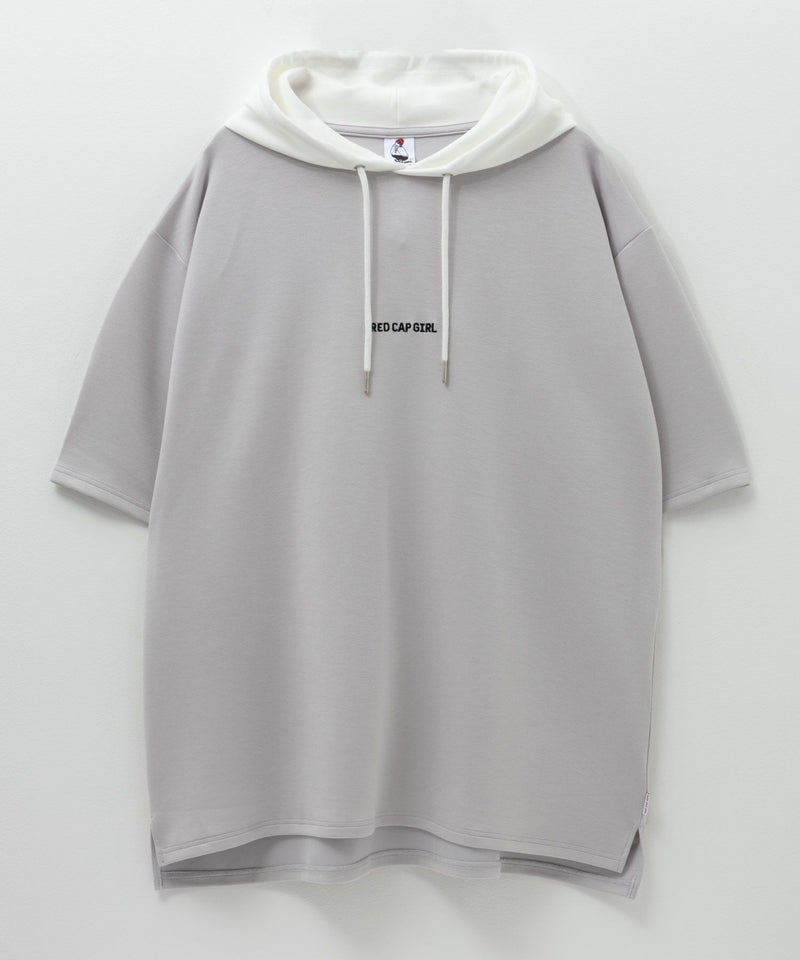 RED CAP GIRL  ポンチ素材バックプリントフードTシャツ メンズ商品画像-7