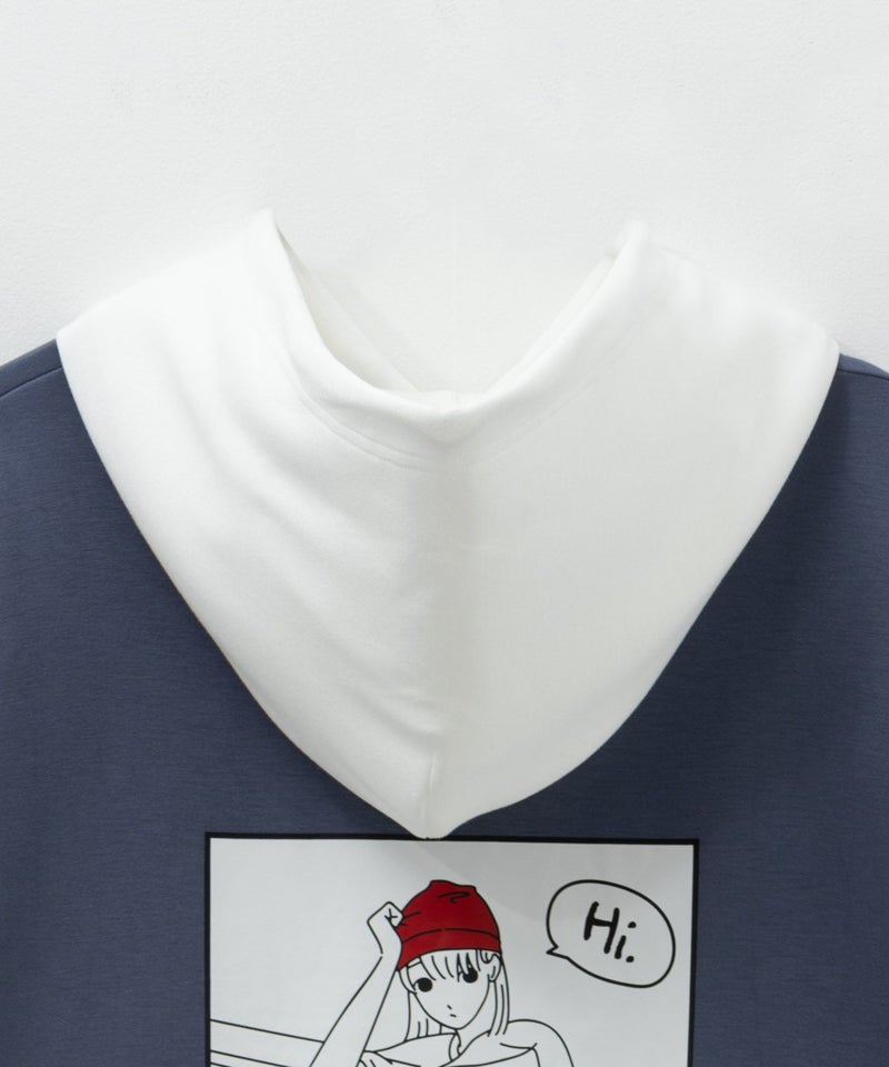 RED CAP GIRL ポンチ素材バックプリントフードTシャツ メンズ商品画像-14