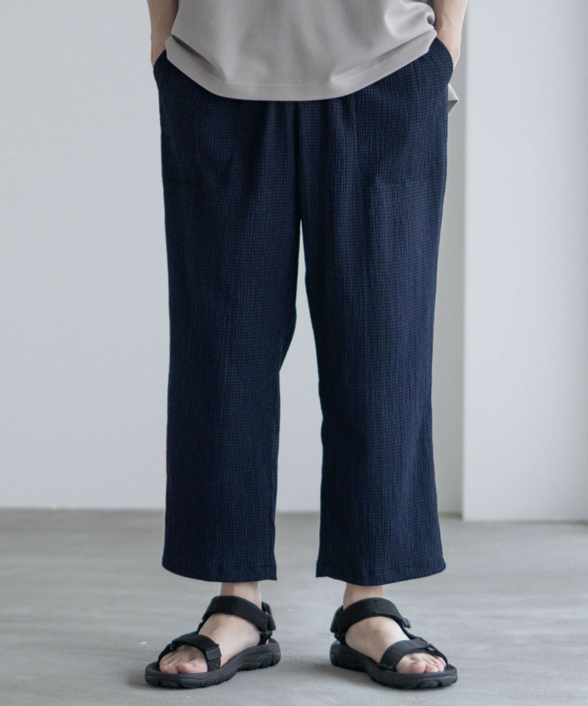 NAVY 楊柳アンクルパンツ メンズ