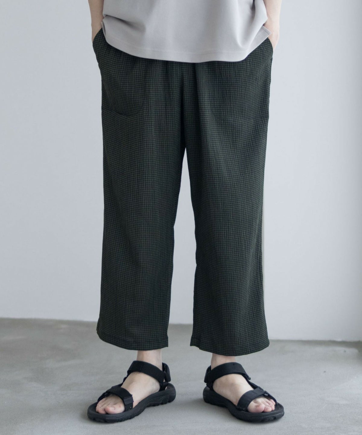 NAVY 楊柳アンクルパンツ メンズ