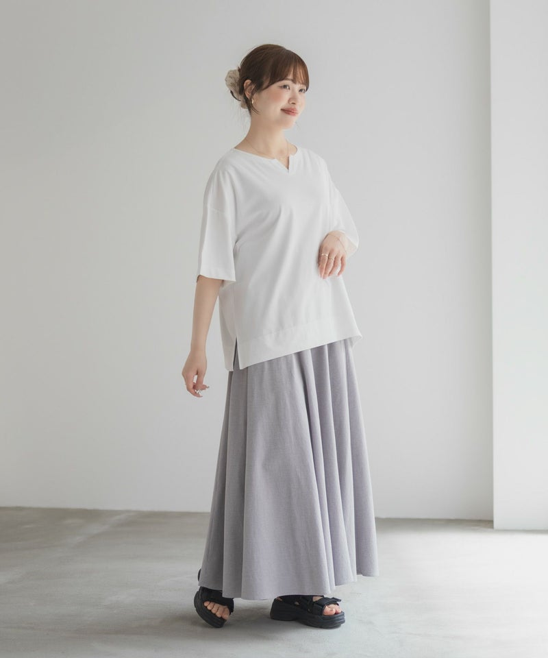 nAvy エブリーT 汗じみ軽減 キーネックTシャツ レディース メール便 対応商品商品画像-34