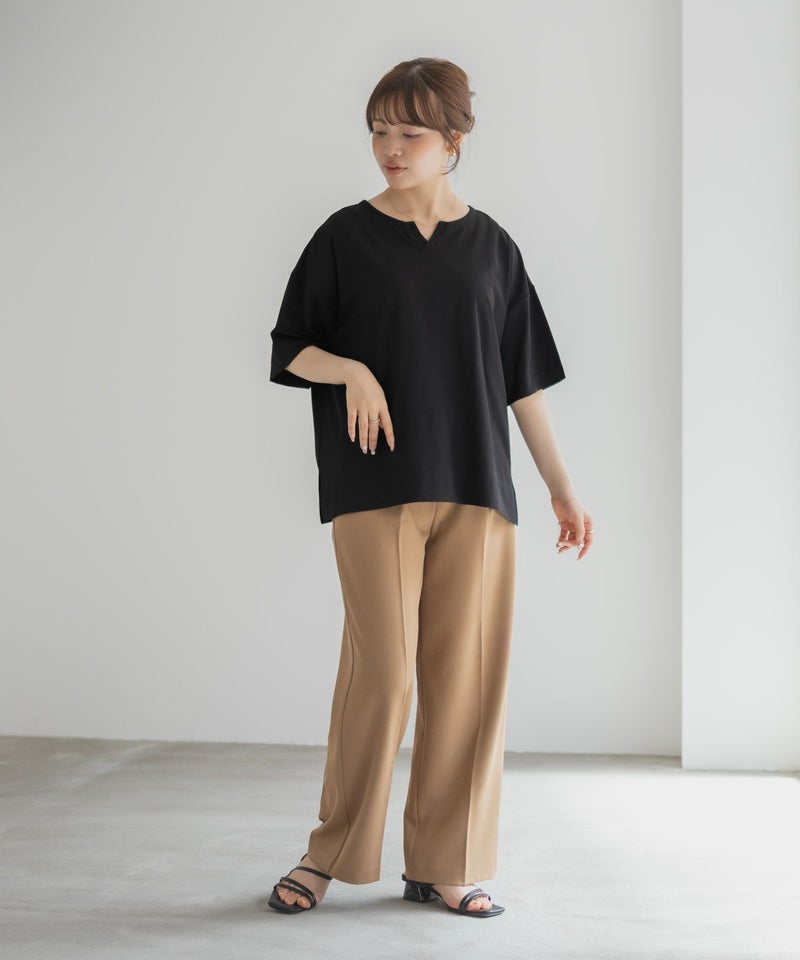 nAvy エブリーT 汗じみ軽減 キーネックTシャツ レディース メール便 対応商品商品画像-35