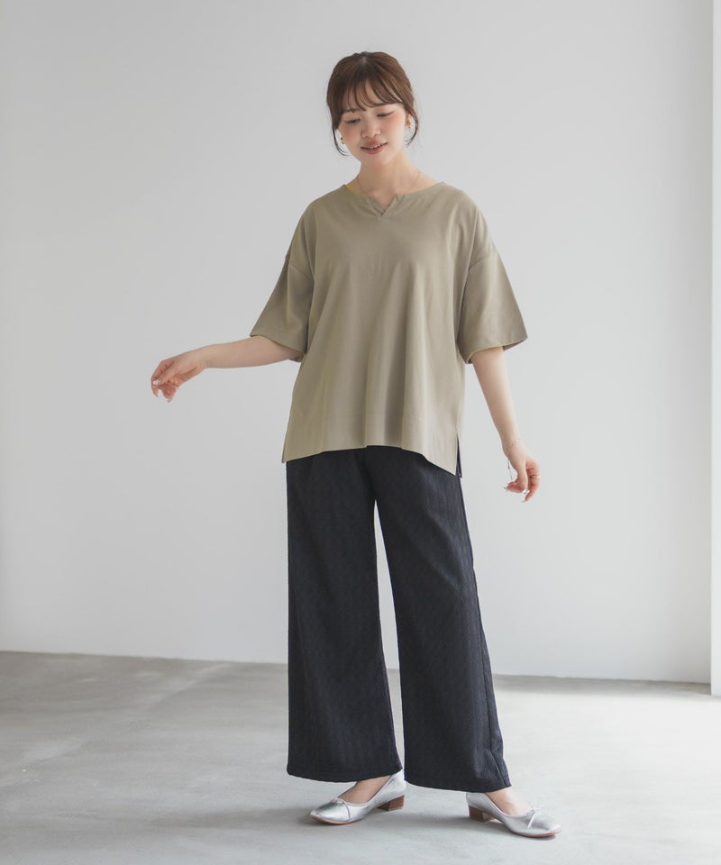 nAvy エブリーT 汗じみ軽減 キーネックTシャツ レディース メール便 対応商品商品画像-36