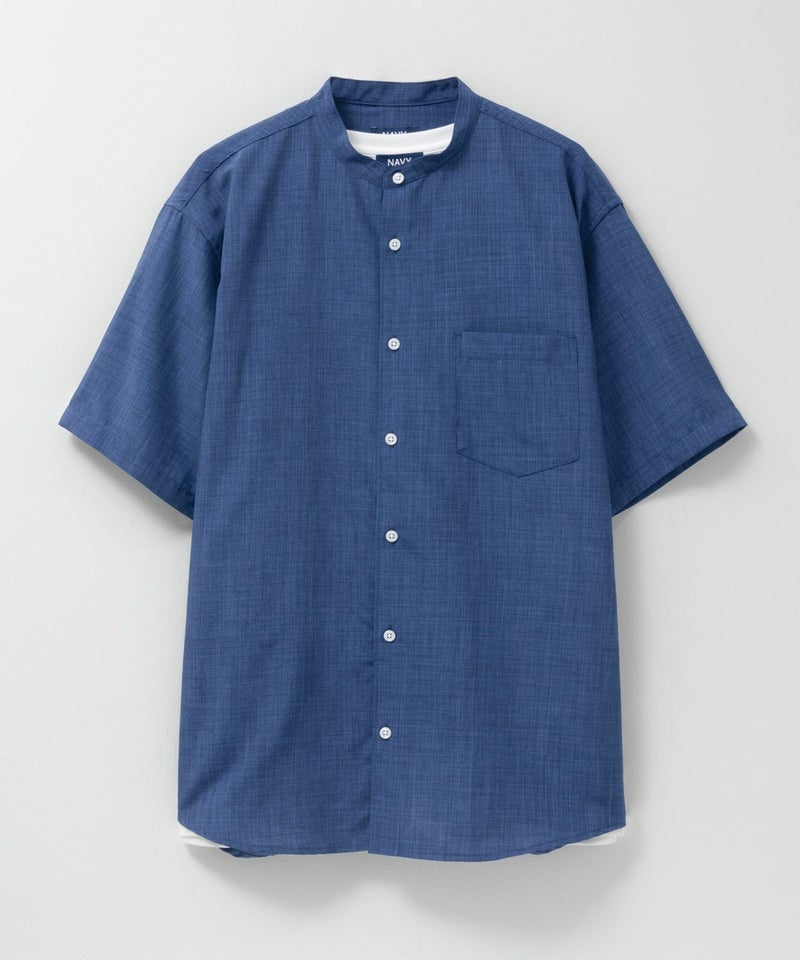 NAVY  リネンライクシャツアンサンブル メンズ商品画像-1