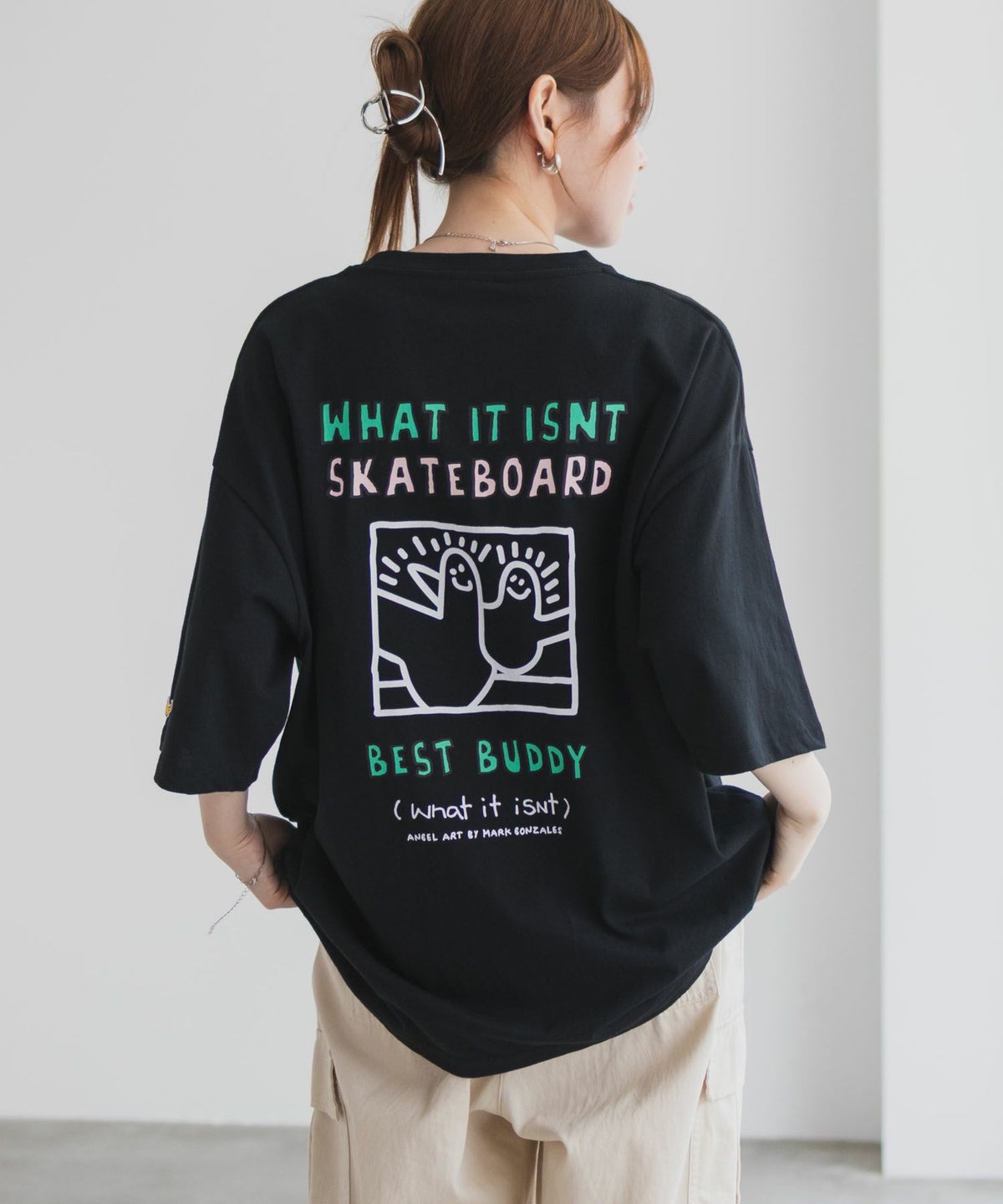  (What it isNt) ART BY MARK GONZALES リラックスフィットTシャツ メンズ ネコポス 対応商品