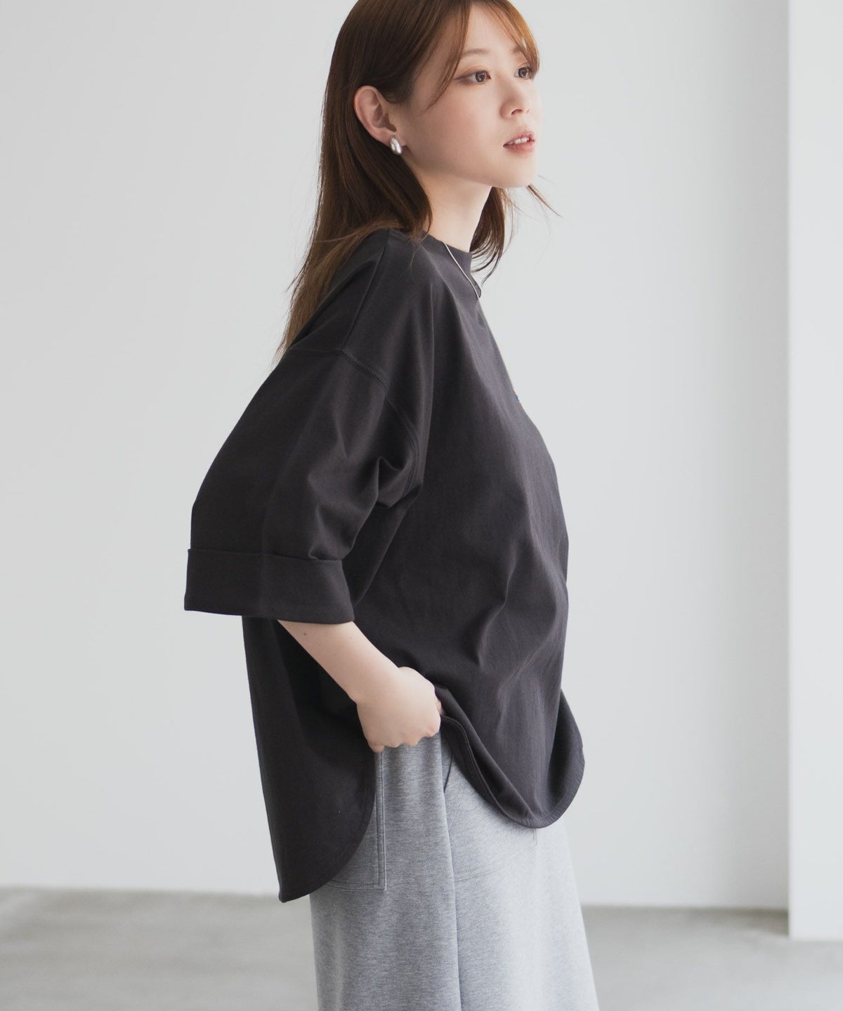 Dickies 刺繍6分袖ロールアップTシャツ レディース ネコポス 対応商品