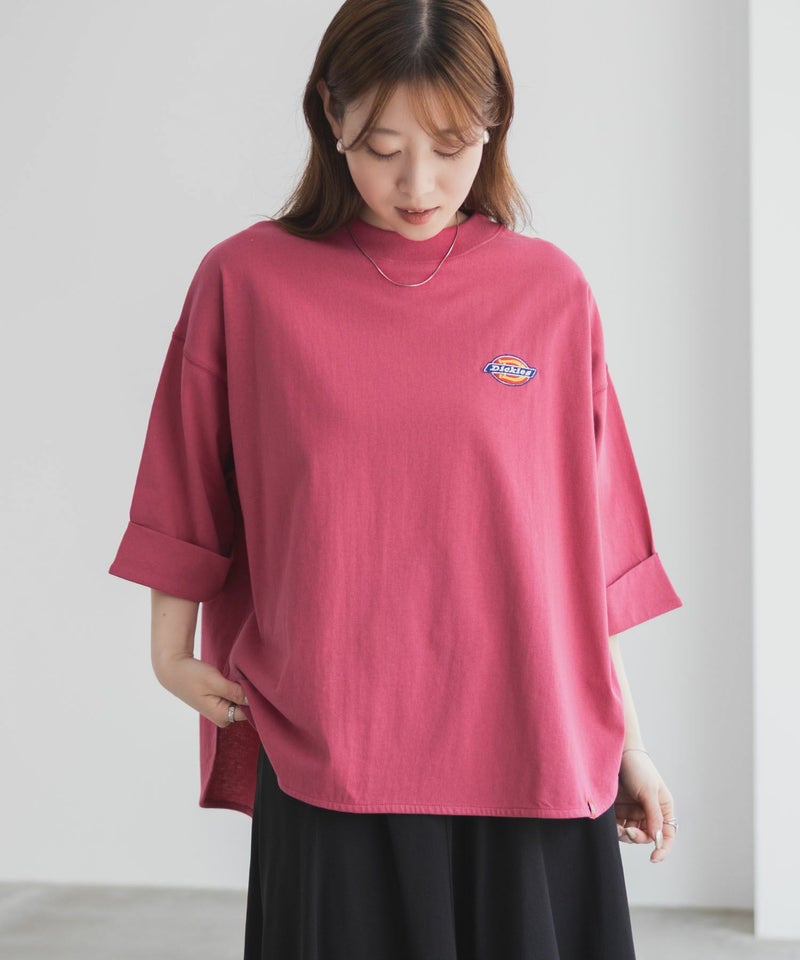 Dickies 刺繍6分袖ロールアップTシャツ レディース メール便 対応商品商品画像-15