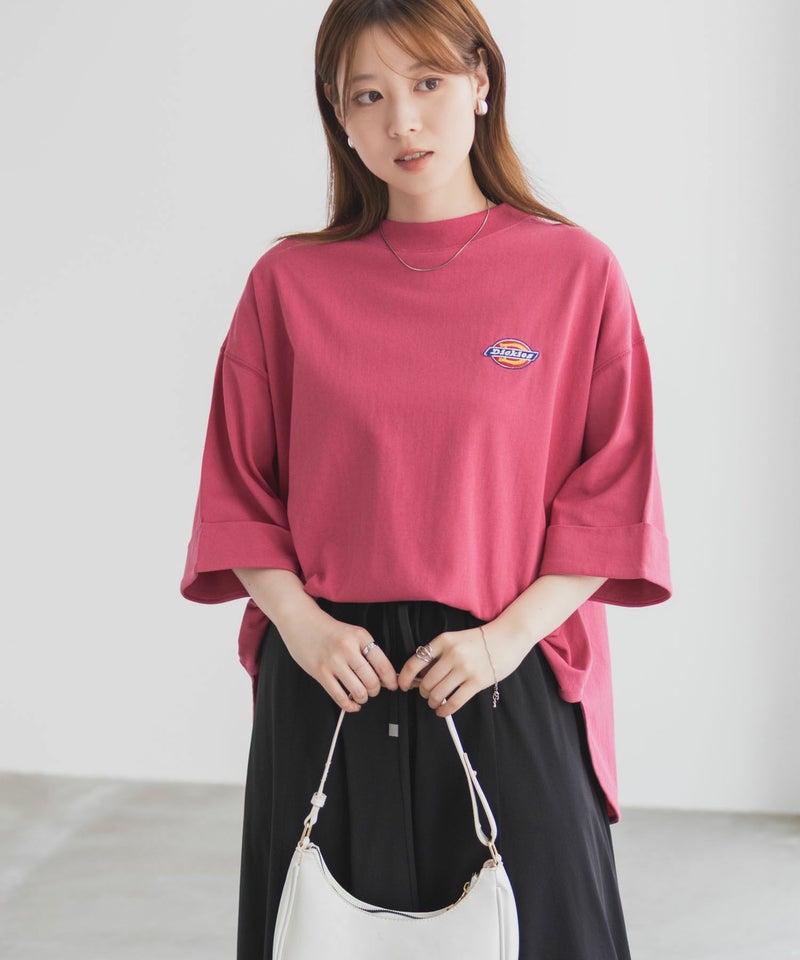 Dickies  刺繍6分袖ロールアップTシャツ レディース メール便 対応商品商品画像-17